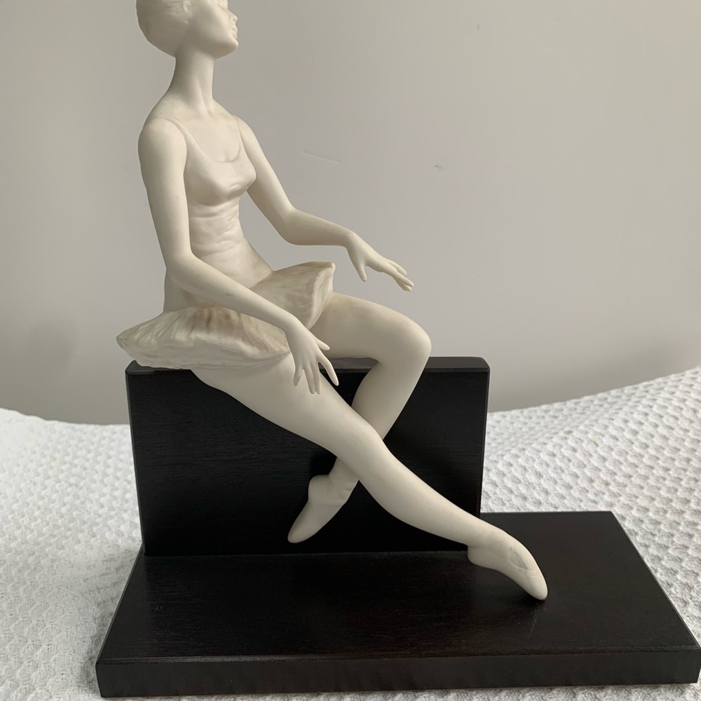 Cybis Ballerina “On-Que” Bisque Figurine on Original Wooden Base 1963-1970